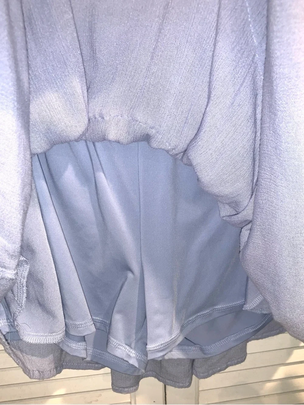 Hollister Co. Tiered Ruffle Mini Skirt Skort Size Small Blue
